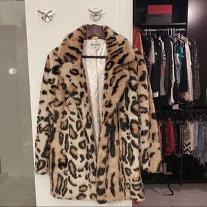 Leopard Faux-Fur Short Coat